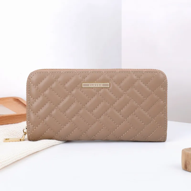 Nahkainen billfold vetoketjulla Business Zip Card kotelon pidike